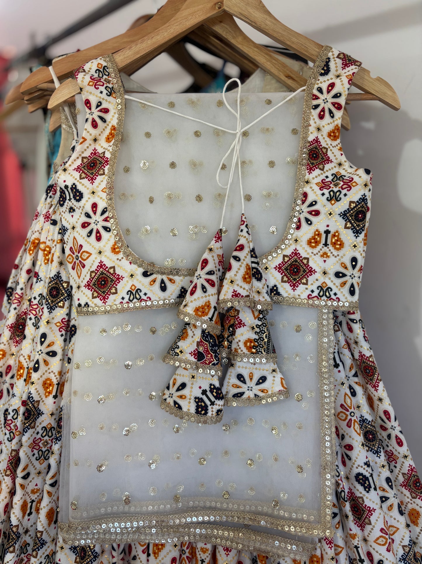 Rayon printed lehenga set