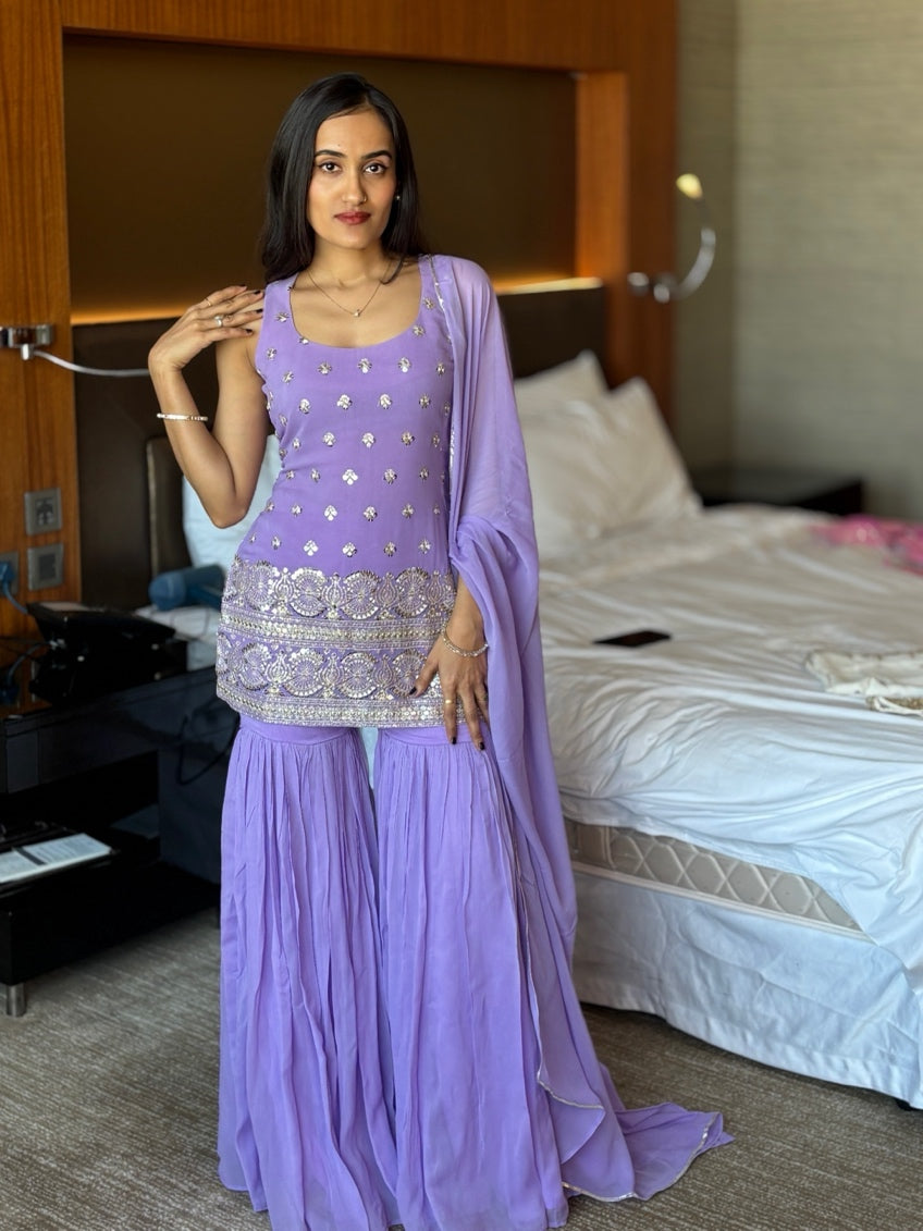 Yana lavender suit set