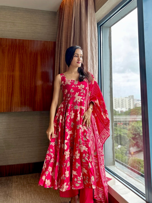 Aarna cotton Anarkali set