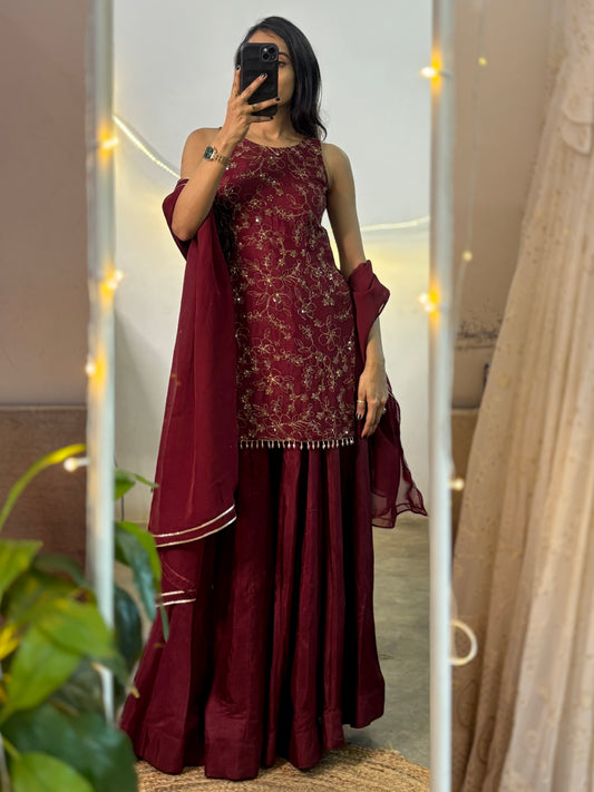 Diya kurta palazzo set