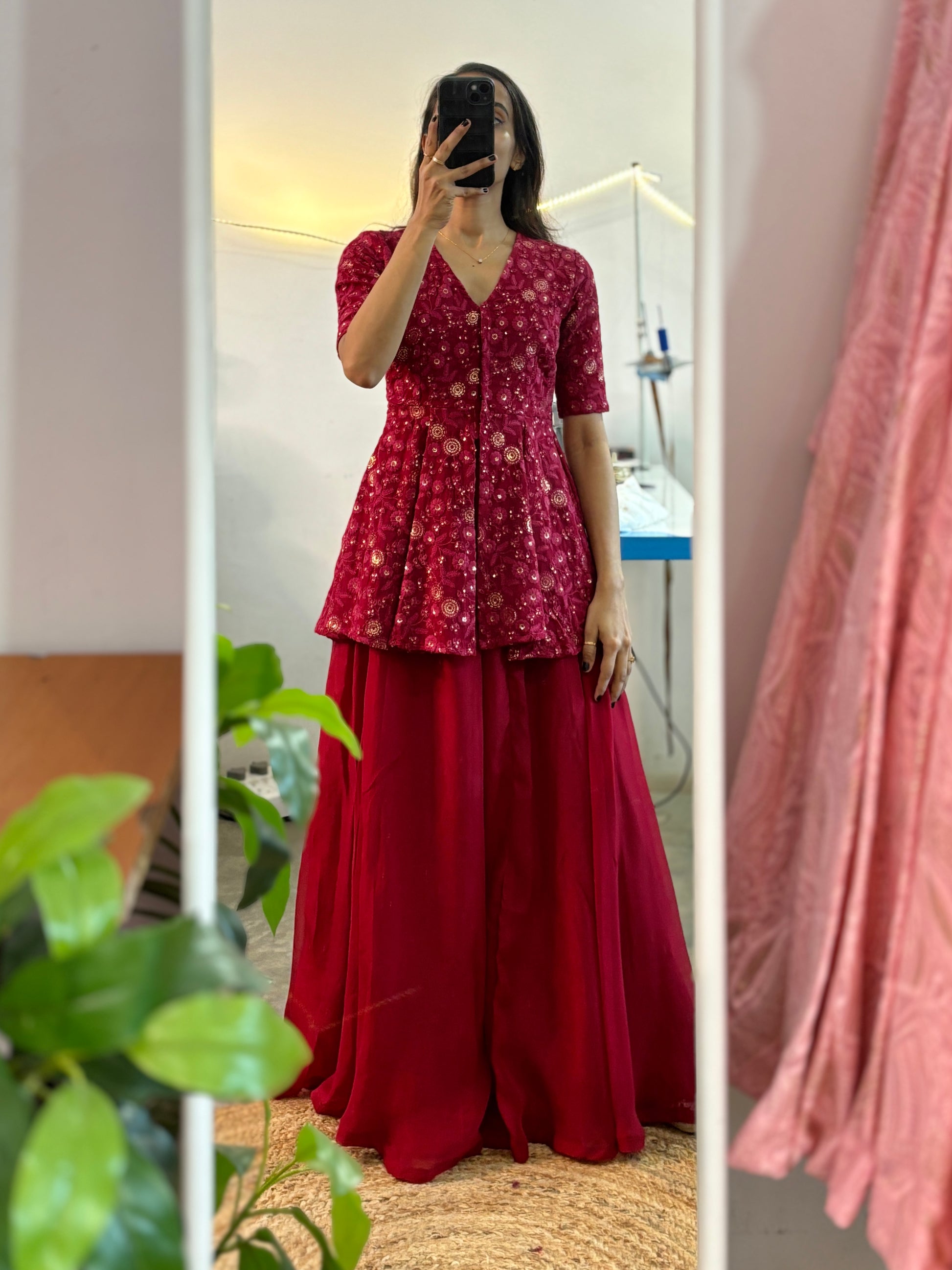 pakistani peplum dress with trousers Net dresses pakistani style