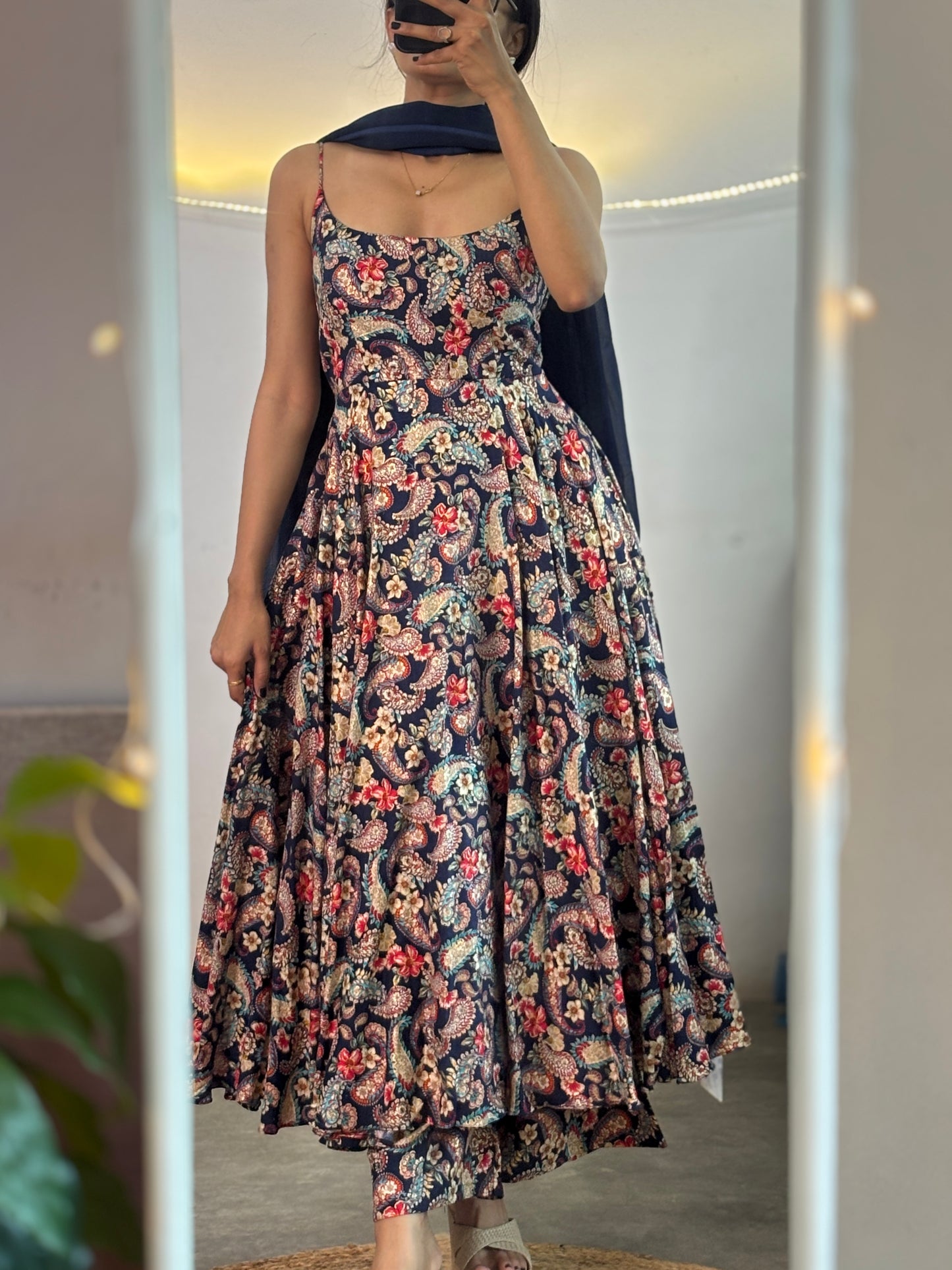 Shyla printed Anarkali set
