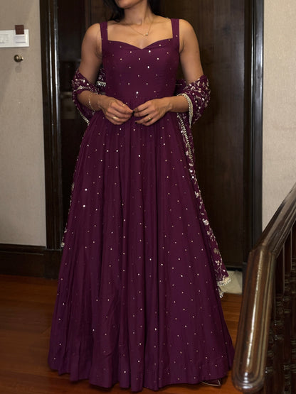 Mugdha long anarkali set
