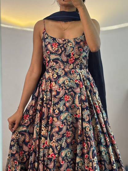 Shyla printed Anarkali set