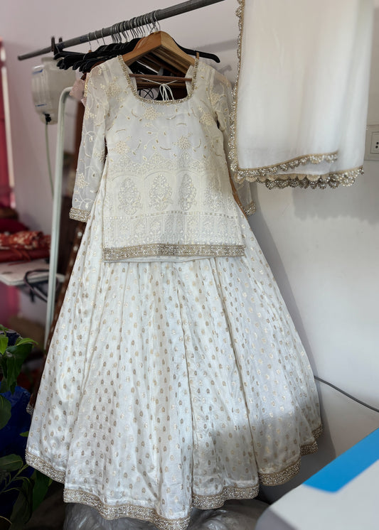 Off white kurta and gharara set