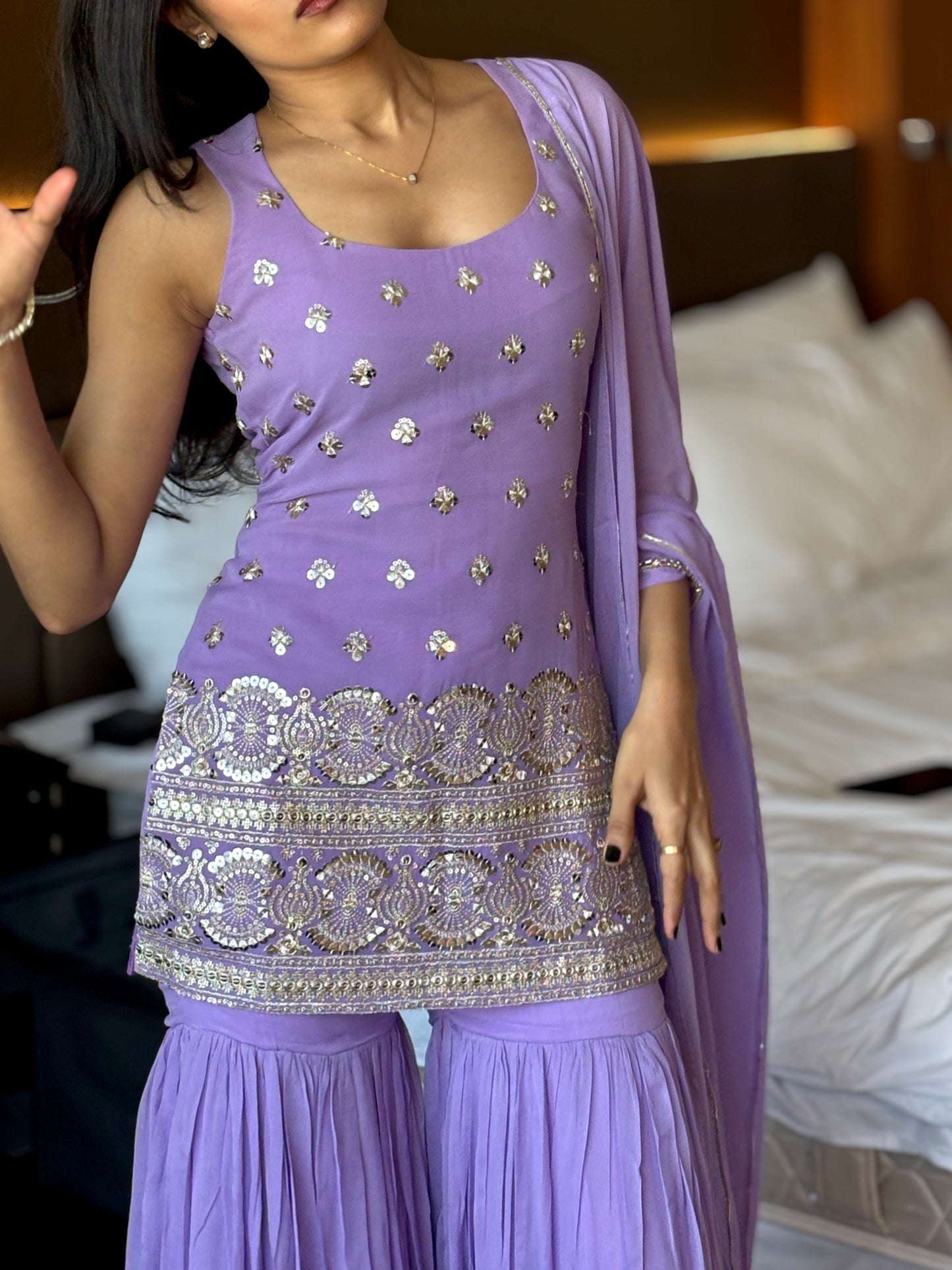 Yana lavender suit set