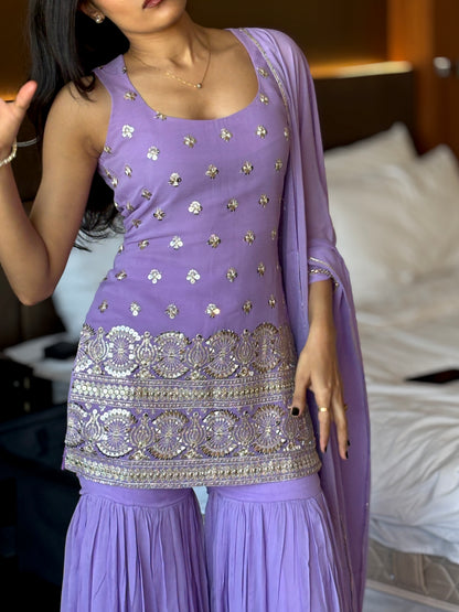 Yana lavender suit set