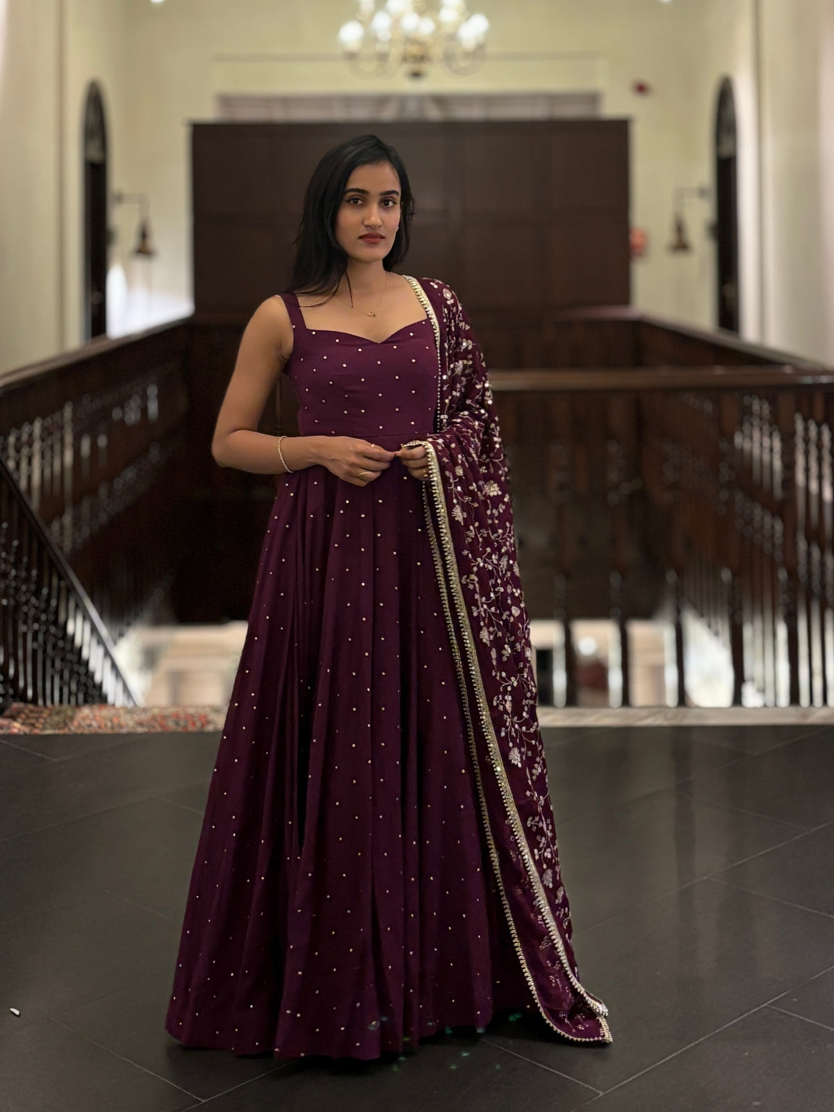 Mugdha long anarkali set