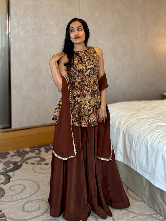 Ivana peplum palazzo set