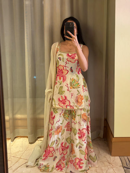 Vanya floral kurta palazzo set