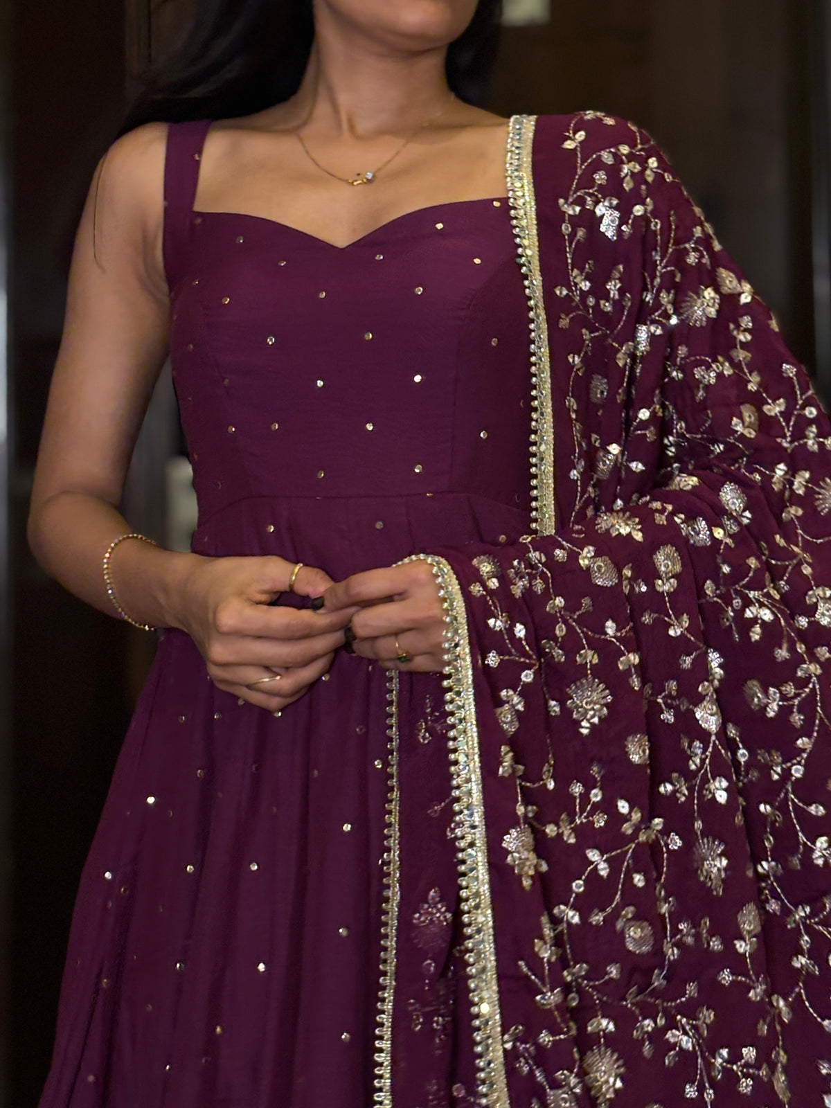 Mugdha long anarkali set