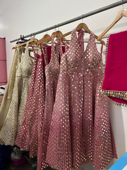 Neha pink ombre Anarkali set