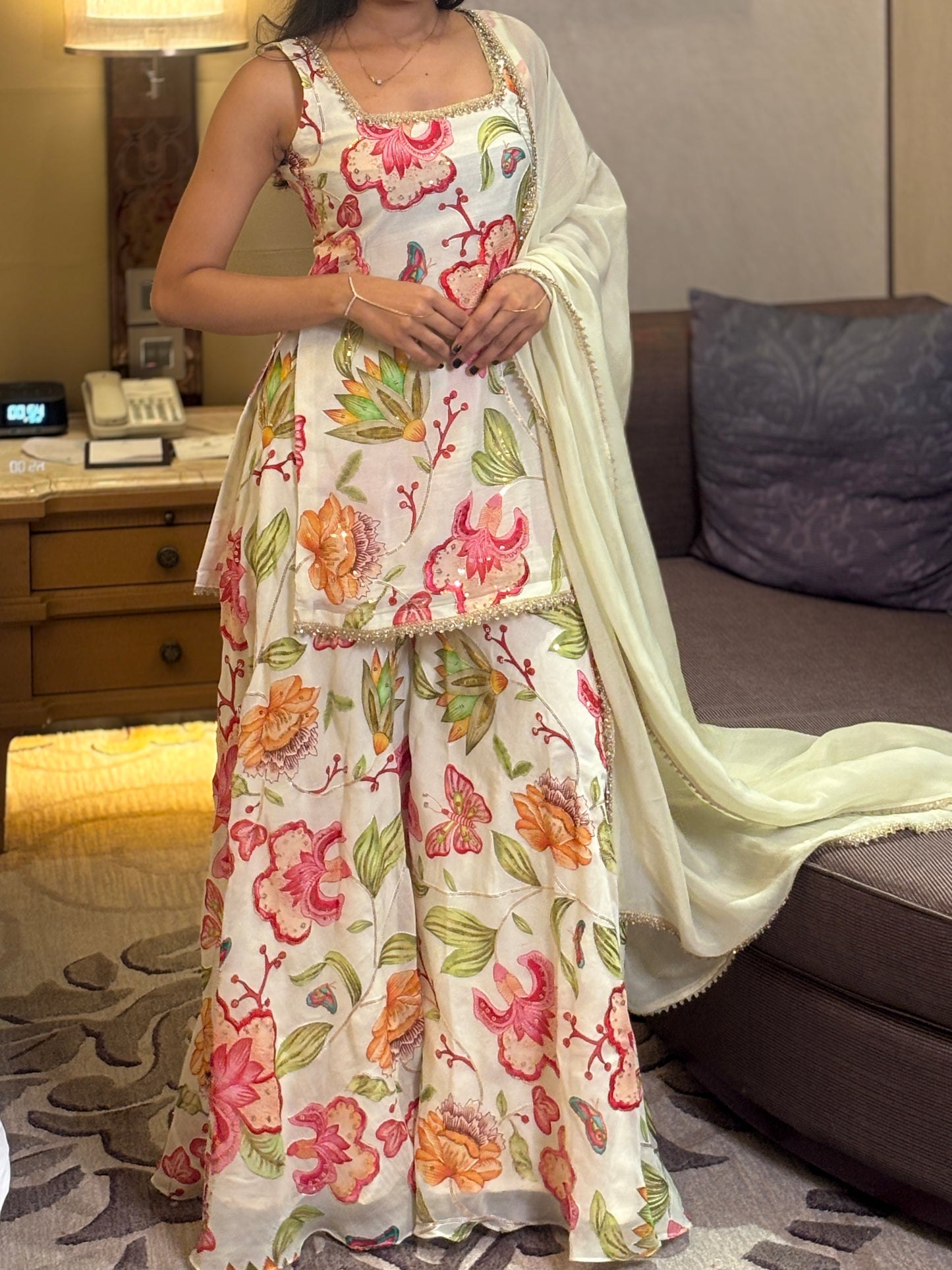 Vanya floral kurta palazzo set