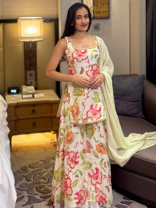 Vanya floral kurta palazzo set