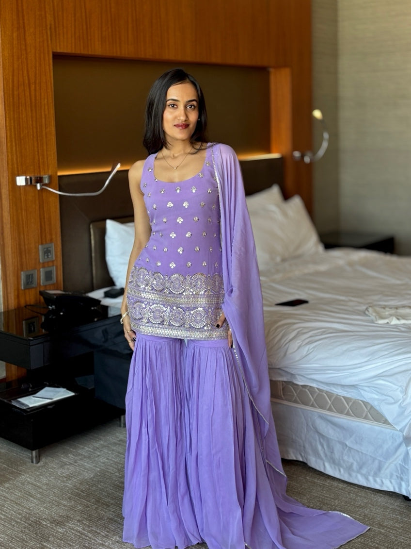 Yana lavender suit set