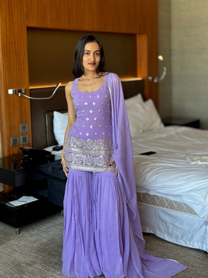 Yana lavender suit set