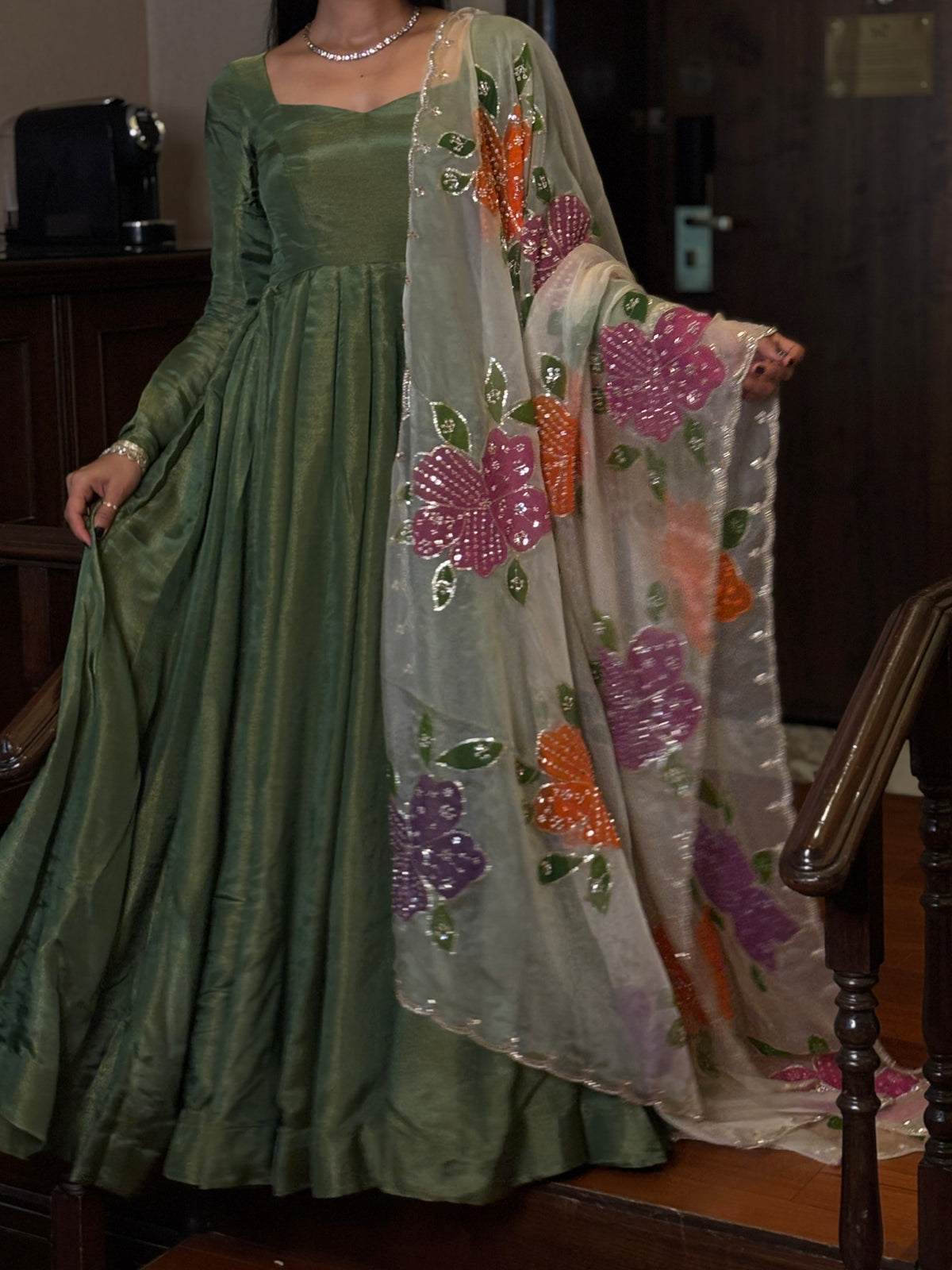 Anjali Long Anarkali Set