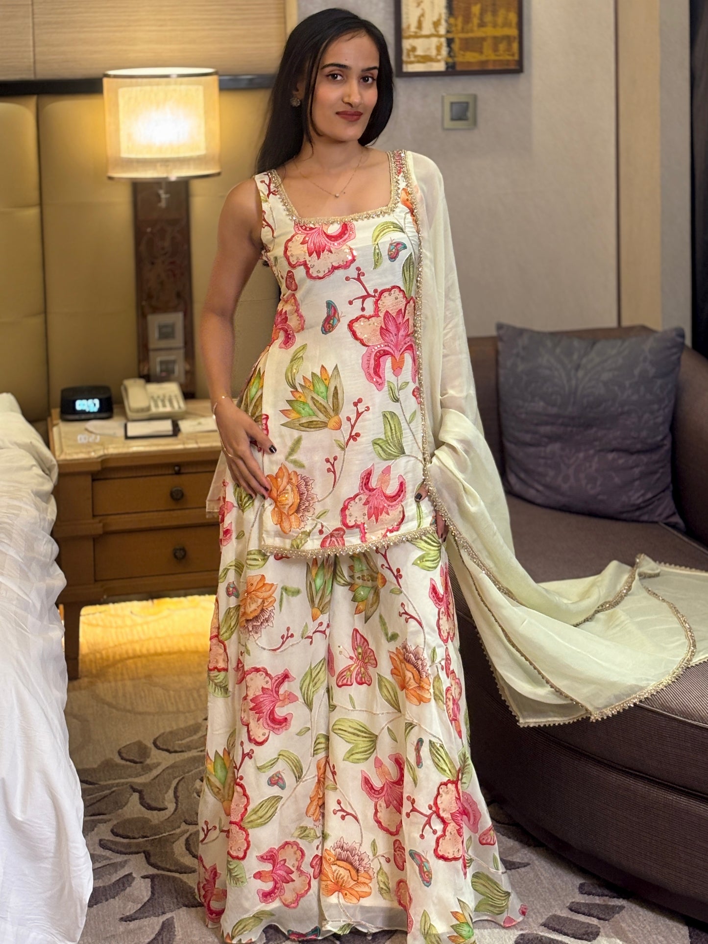 Vanya floral kurta palazzo set