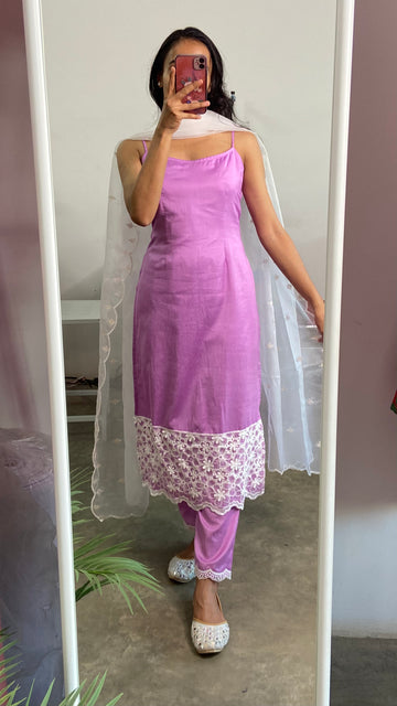 Lavender cotton suit set