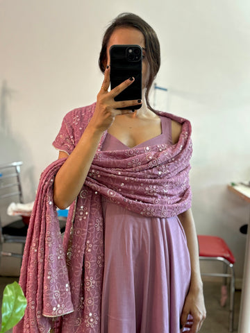 Mauve Anarkali set