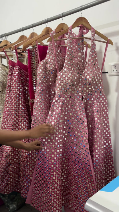 Neha pink ombre Anarkali set